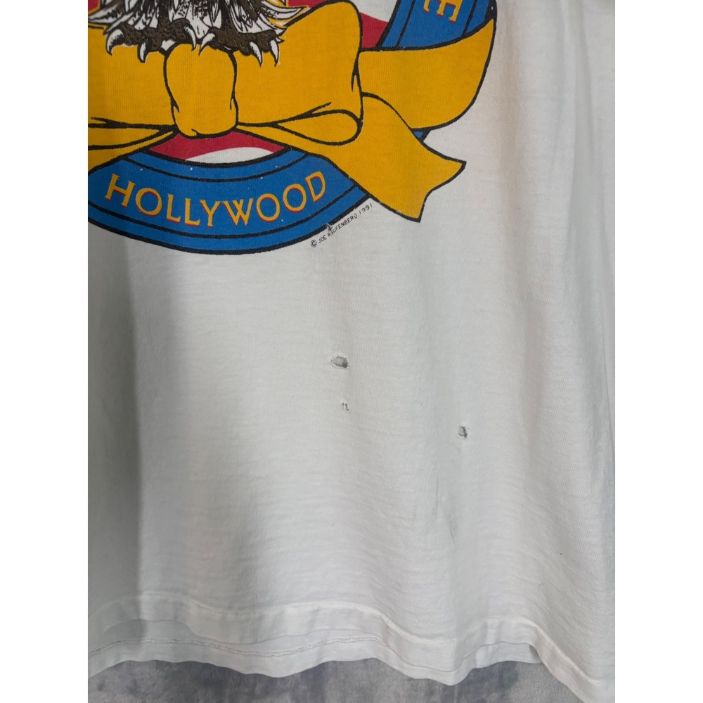 Vintage 1991 Desert Storm Single Stitch Tee Thrashed Eagle USA T-shirt - Picture 10 of 10